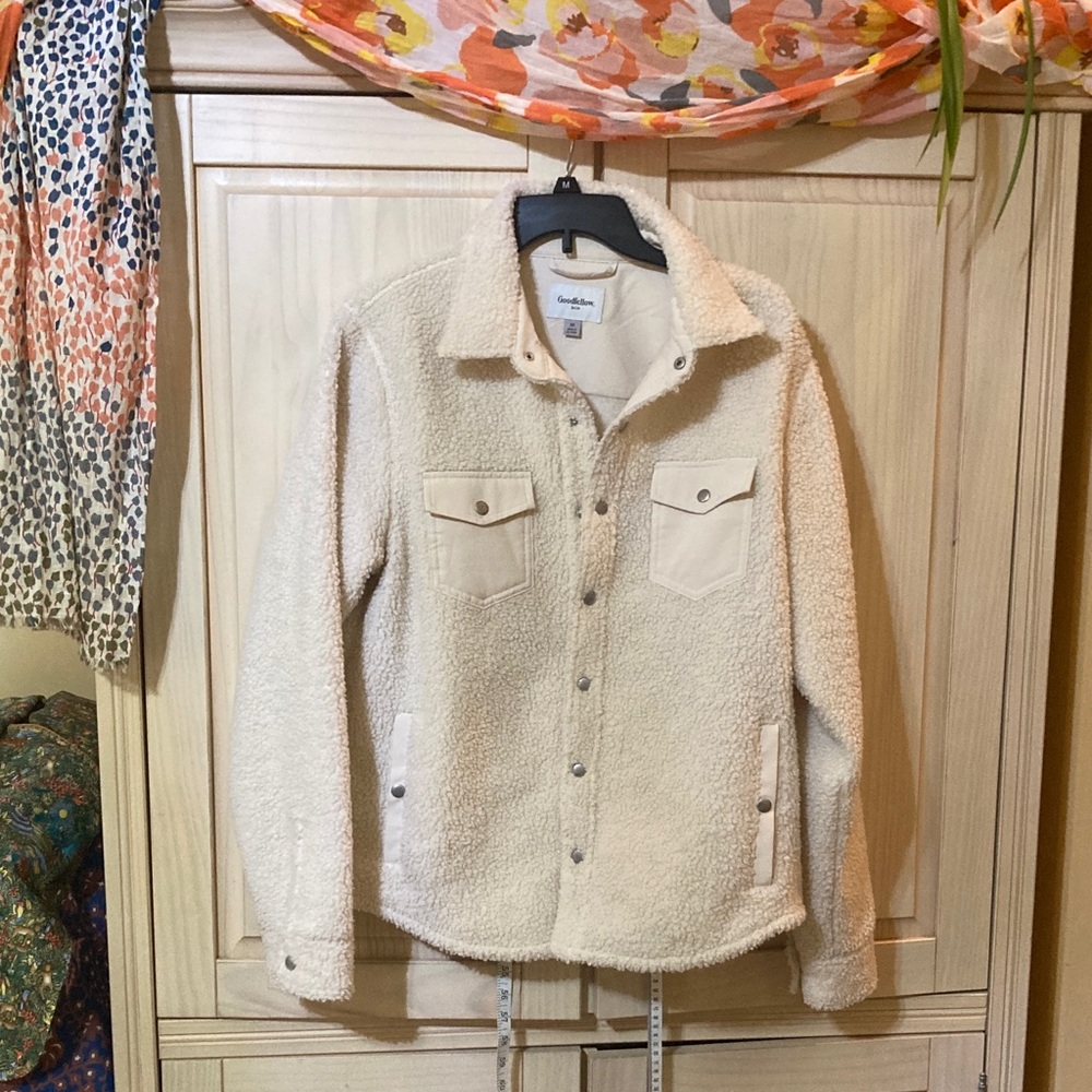 Universal Thread Cream Teddy Jacket shacket - image 1